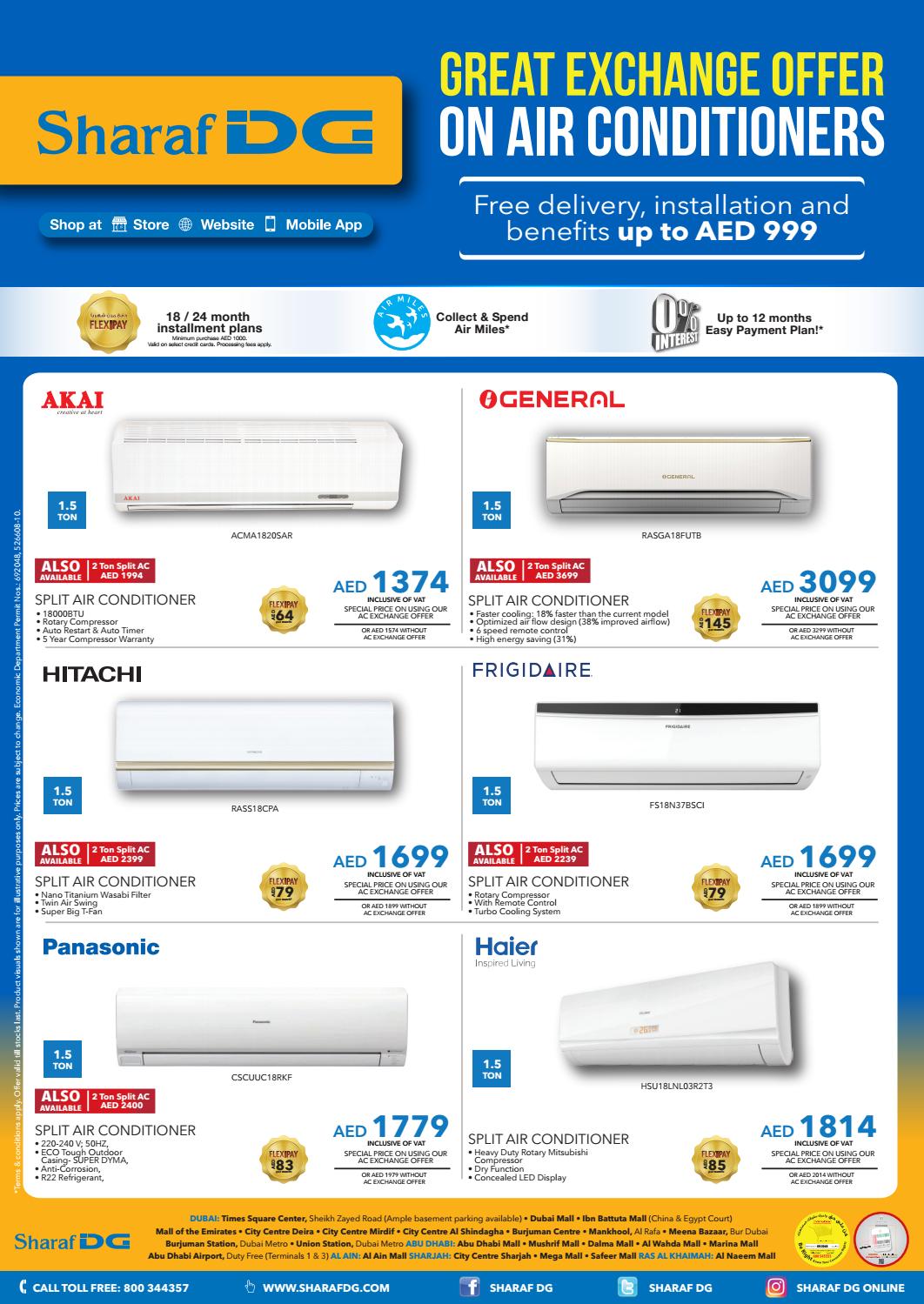 Air Conditioners Offers With Exchange Deals in Sharaf DG